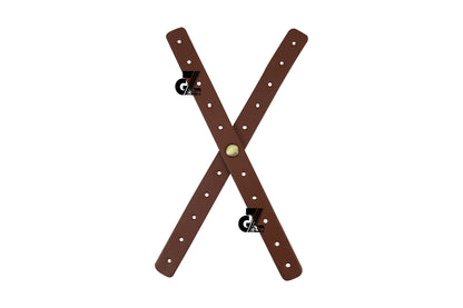 Leather Sticker Head Lamp X Perforated & Handgrip Straps Pair Tan For TVS Ronin, Hero Xpulse 200 210 Mavrick 440, Honda CB350 Hness CB350 CB350RS CB300R