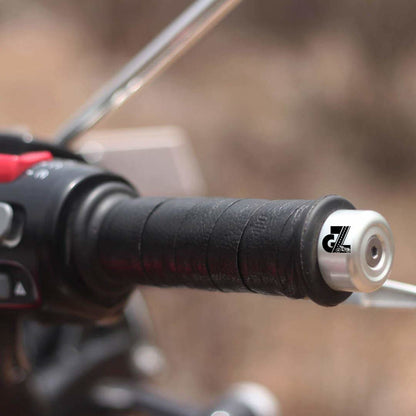 Leather Sticker Head Lamp X Perforated & Handgrip Straps Pair Black For All Royal Enfield Motercycle