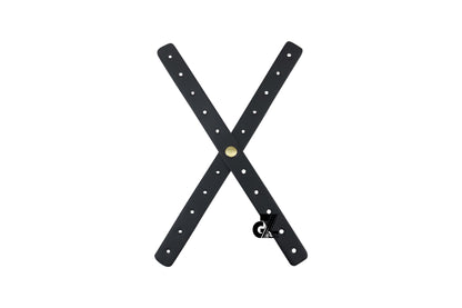 Leather Sticker Head Lamp X Perforated & Handgrip Straps Pair Black For TVS Ronin, Hero Xpulse 200 210 Mavrick 440, Honda CB350 Hness CB350 CB350RS CB300R