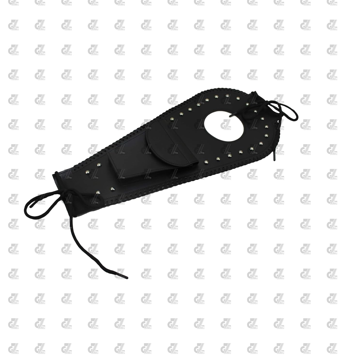 Leather Tank Strap Bag With Pouch Black for Royal Enfield Meteor 350
