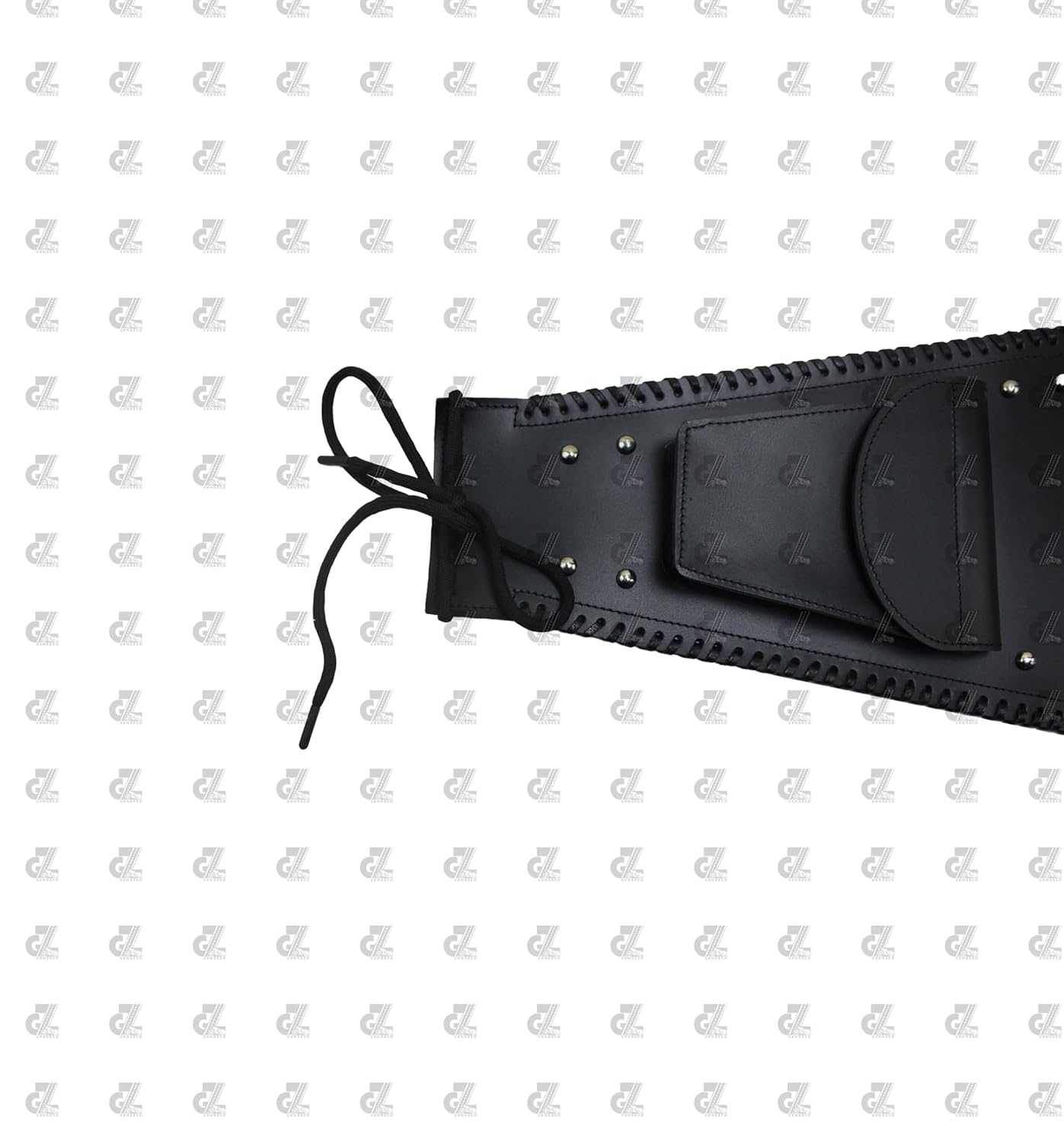 Leather Tank Strap Bag With Pouch Black for Royal Enfield Super Meteor 650