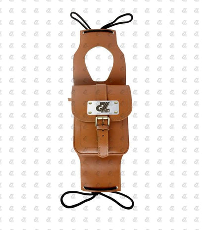 Leather Tank Strap Bag Tan Color for Royal Enfield New Classic Reborn 350