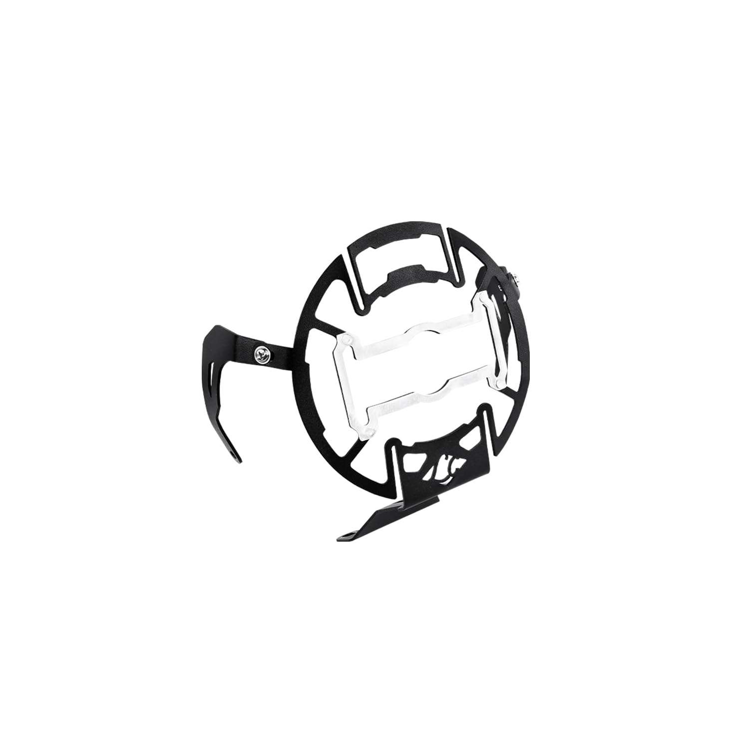 Legundary Mig Headlight Grill With Number Plate Black Silver For Royal Enfield Bear 650
