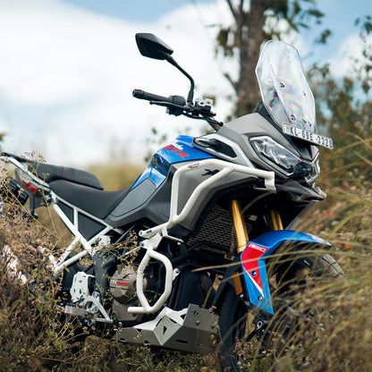 Legundary Raptor Crash Guard Upper & Lower Set For TVS Apache RTX 300 White