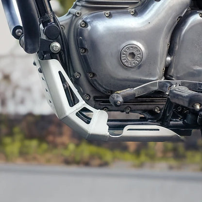 Legundary Vambrace 2.0 Bashplate for Royal Enfield New Bullet 350 (Black, Silver)