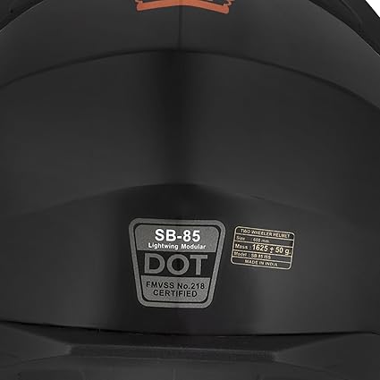 Royal Enfield Lightwing Modular Riding Helmet Black With Copper Strep