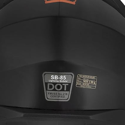 Royal Enfield Lightwing Modular Riding Helmet Black With Copper Strep