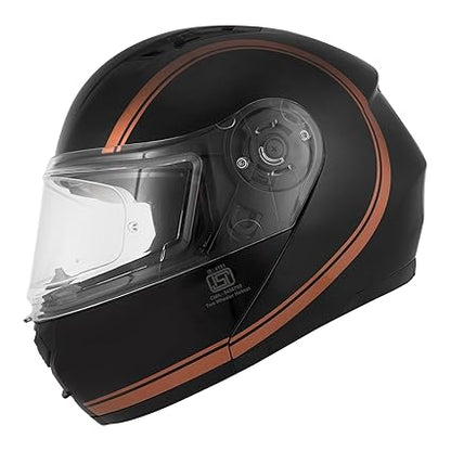 Royal Enfield Lightwing Modular Riding Helmet Black With Copper Strep
