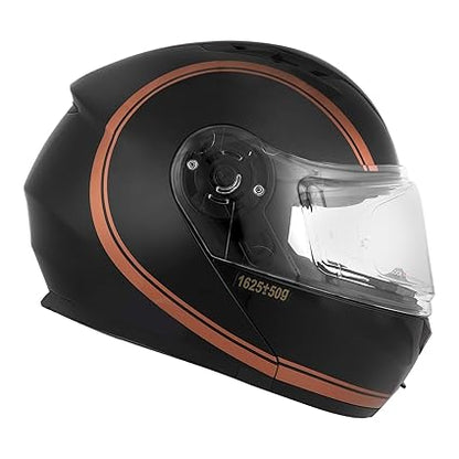 Royal Enfield Lightwing Modular Riding Helmet Black With Copper Strep