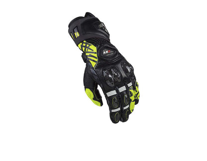 Ls2 Feng Racing Gloves Black H V Yellow
