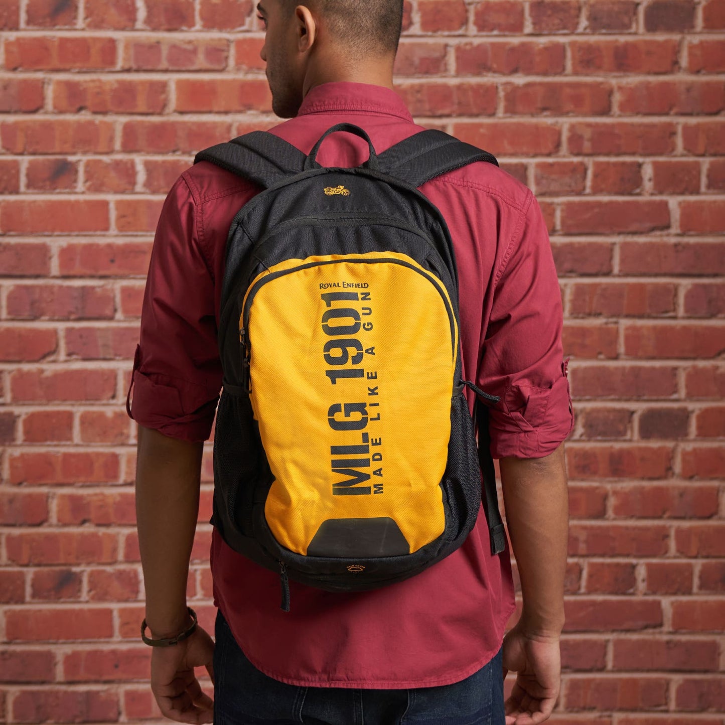 ROYAL ENFIELD MLG LIFESTYLE BACKPACK BLACK YELLOW