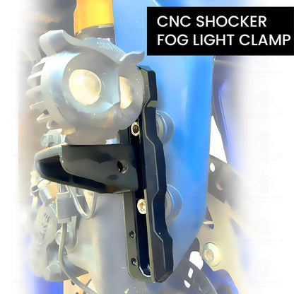 CNC Aluminum Shocker Fog Light Clamp for All Bikes Durable Handlebar Mounting