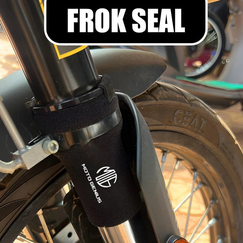 Universal Motorcycle Front Fork Seal Covers Black Waterproof Fabric, Dust & Dirt Protection for Fork Seals