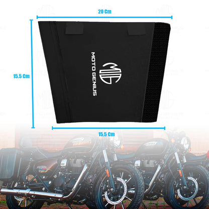 Universal Motorcycle Front Fork Seal Covers Black Waterproof Fabric, Dust & Dirt Protection for Fork Seals