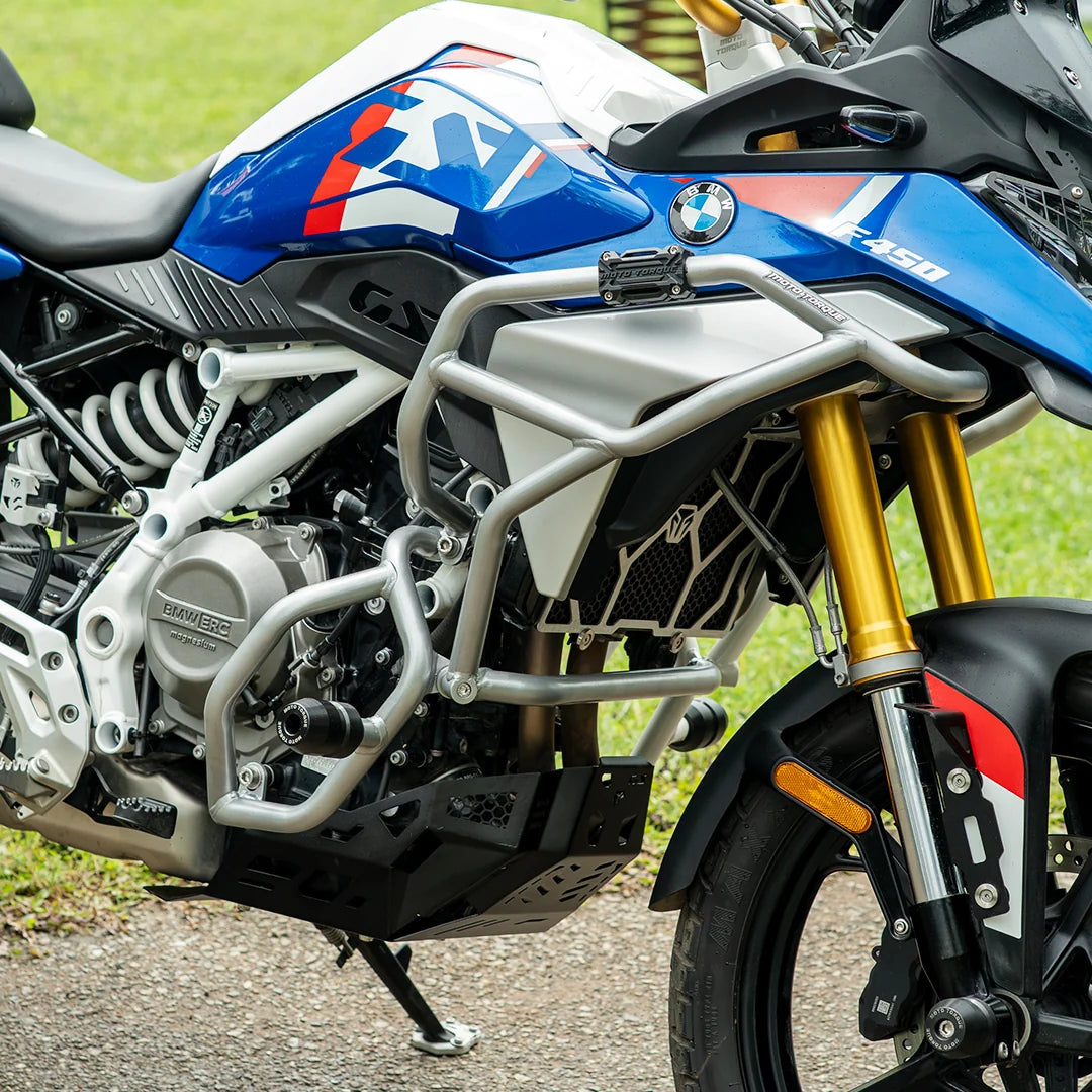 MOTO TORQUE APEX CRASH GUARD (SILVER) FOR BMW F450 GS