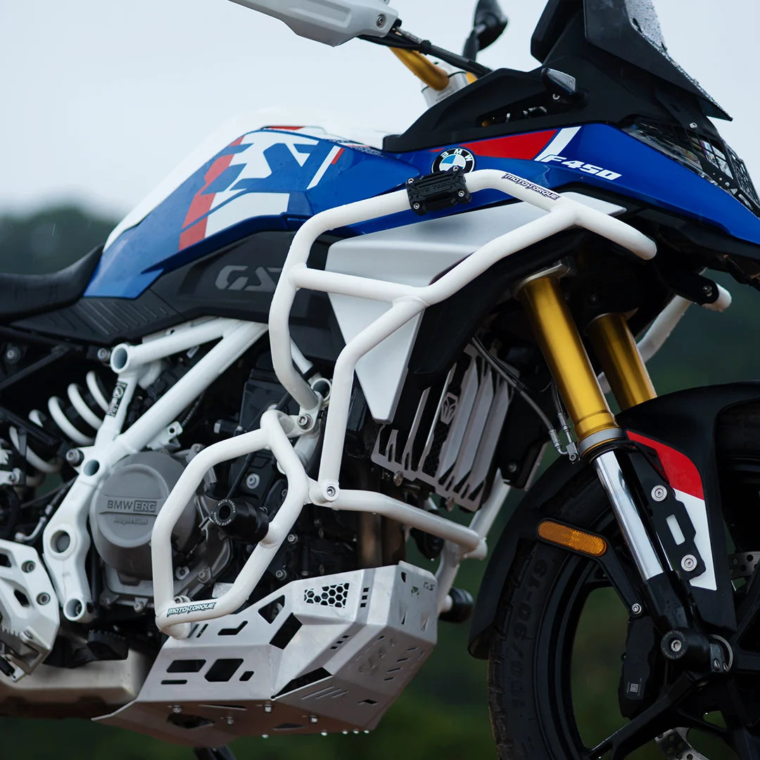 MOTO TORQUE APEX CRASH GUARD (WHITE) FOR BMW F450 GS
