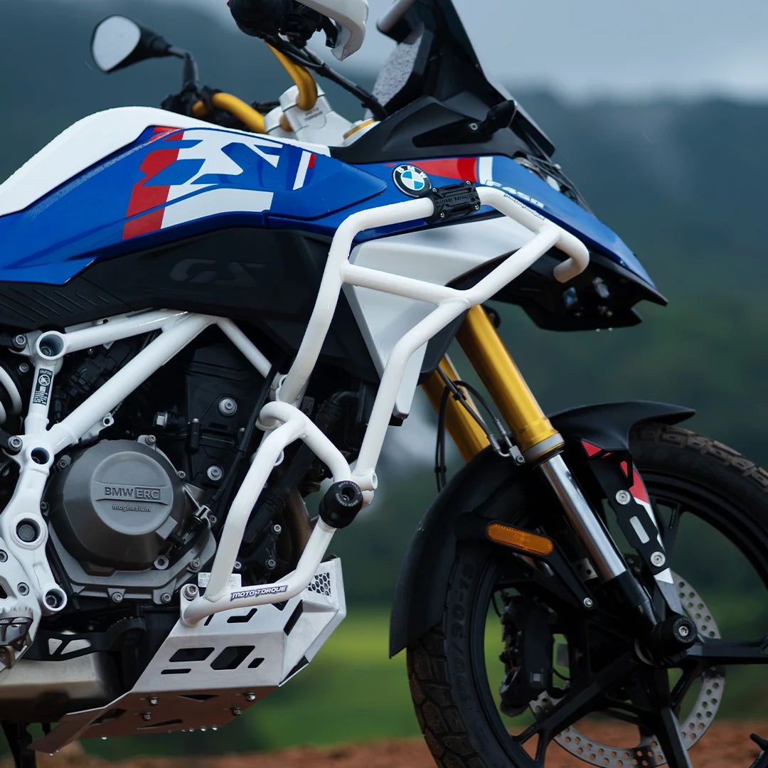 MOTO TORQUE APEX CRASH GUARD (WHITE) FOR BMW F450 GS
