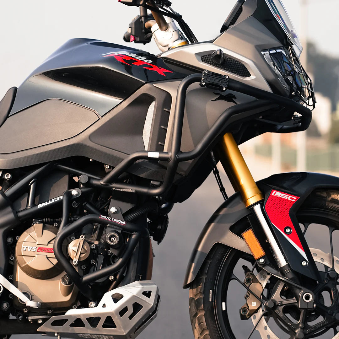 MOTO TORQUE CRASH GUARD BLACK FOR TVS APACHE RTX 300