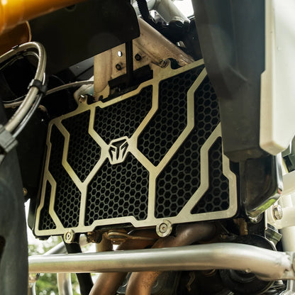 MOTO TORQUE SPYDER RADIATOR GUARD ALUMINIUM & MILD STEEL COMBO FOR BMW F450 GS