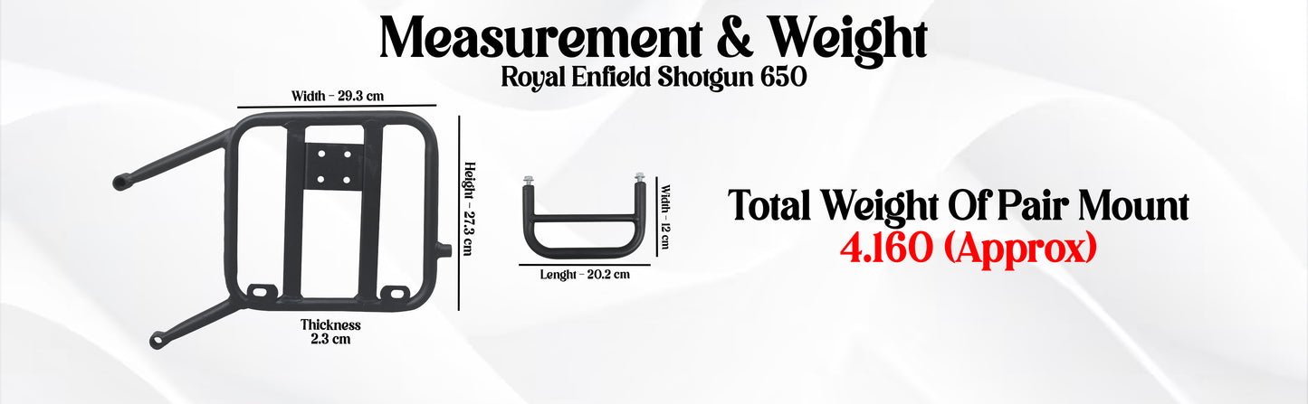 Black Saddle Stay Pair Right & Left Side Fit for Royal Enfield Shotgun 650