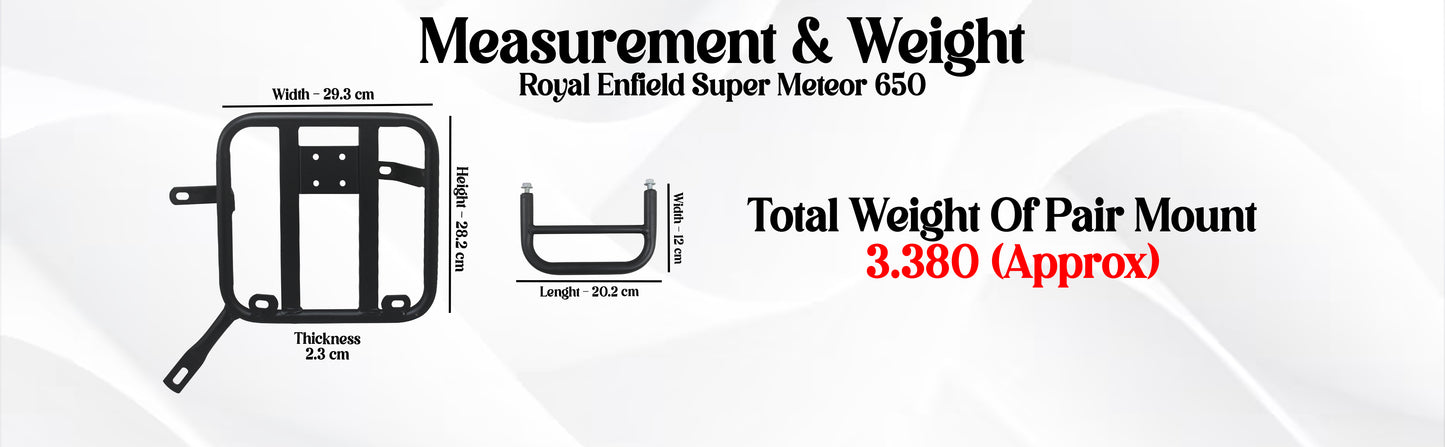 Black Saddle Stay Pair Right & Left Side Fit for Royal Enfield Super Meteor 650