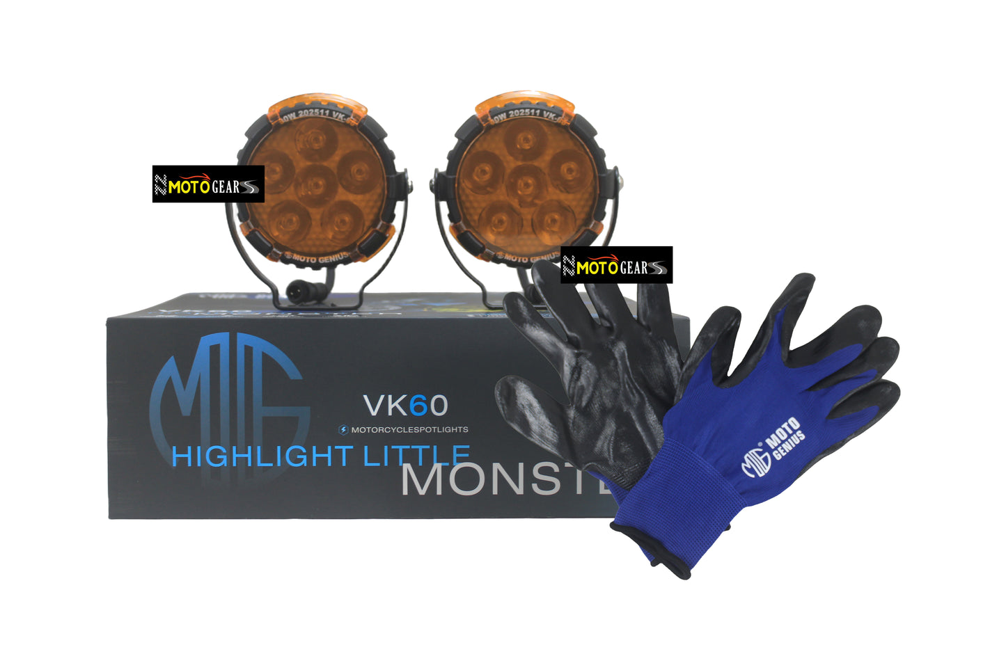 Monster Fog light 6 led For Universal Motorcycle