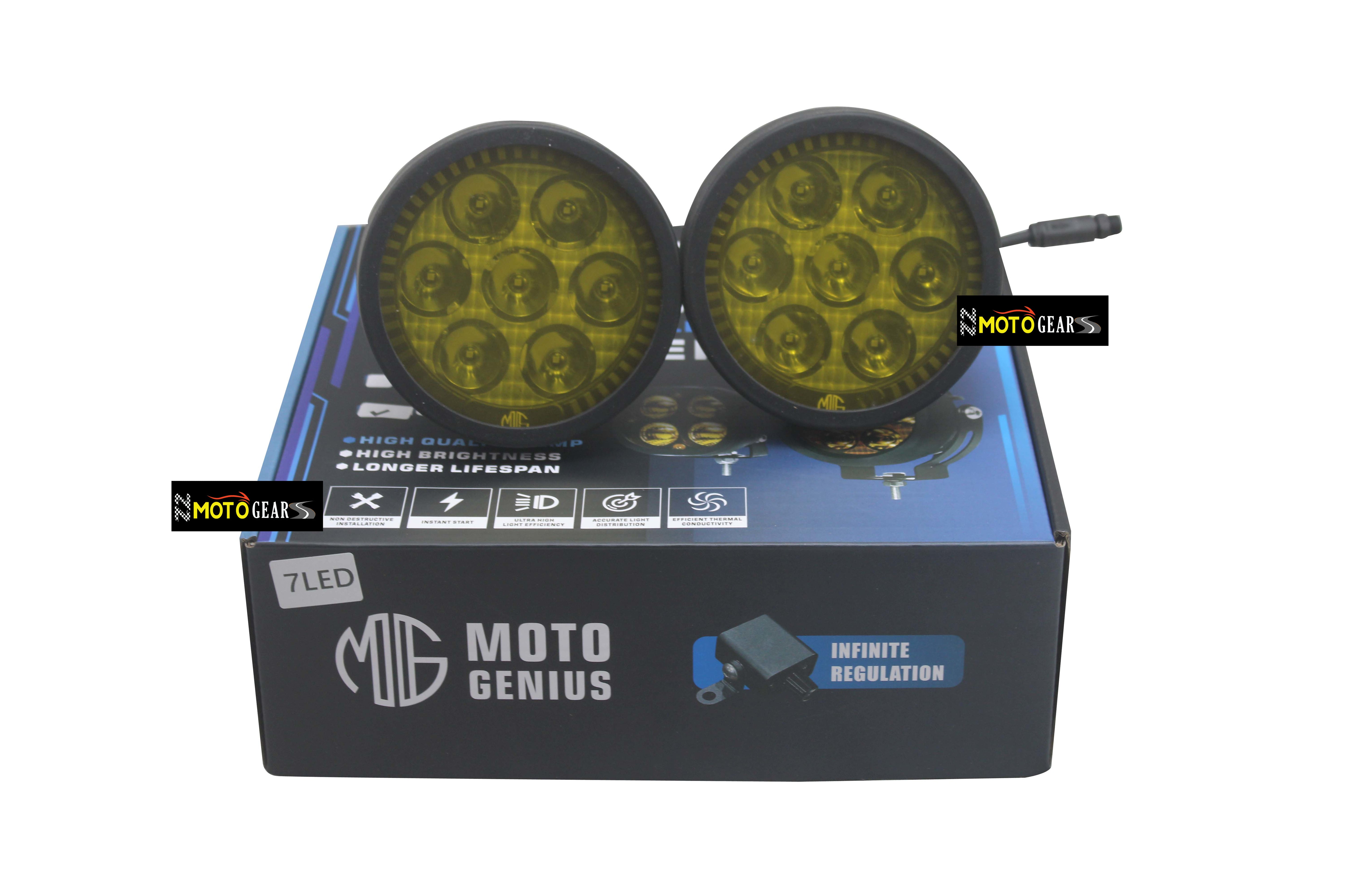 Monster Fog light 7 led For Universal Motorcycle