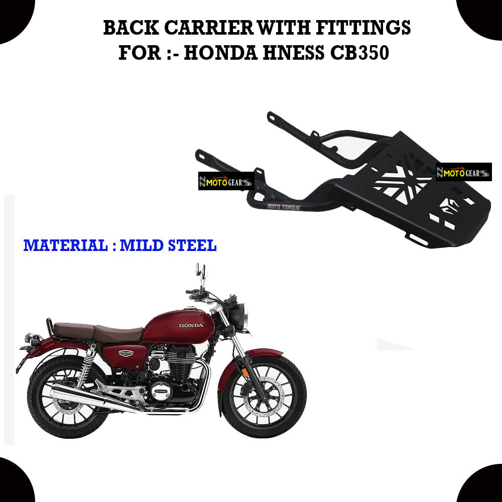 Moto Torque Back Carrier/ Luggage Carrier With Fittings For Honda Hness CB 350