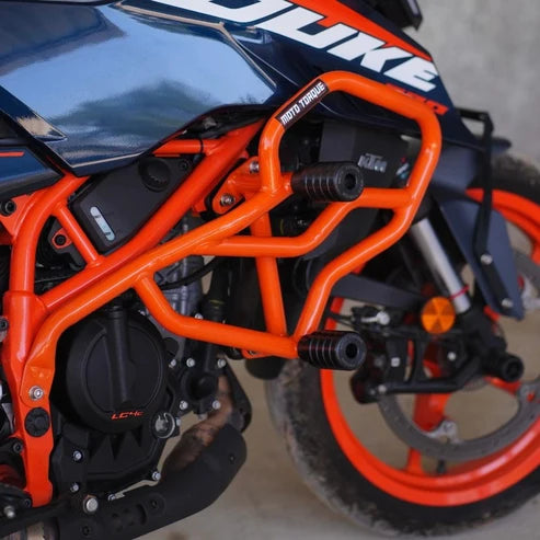 Moto Torque Thor Crash Guard (Orange) With Slider For KTM duke 250/390 Gen3