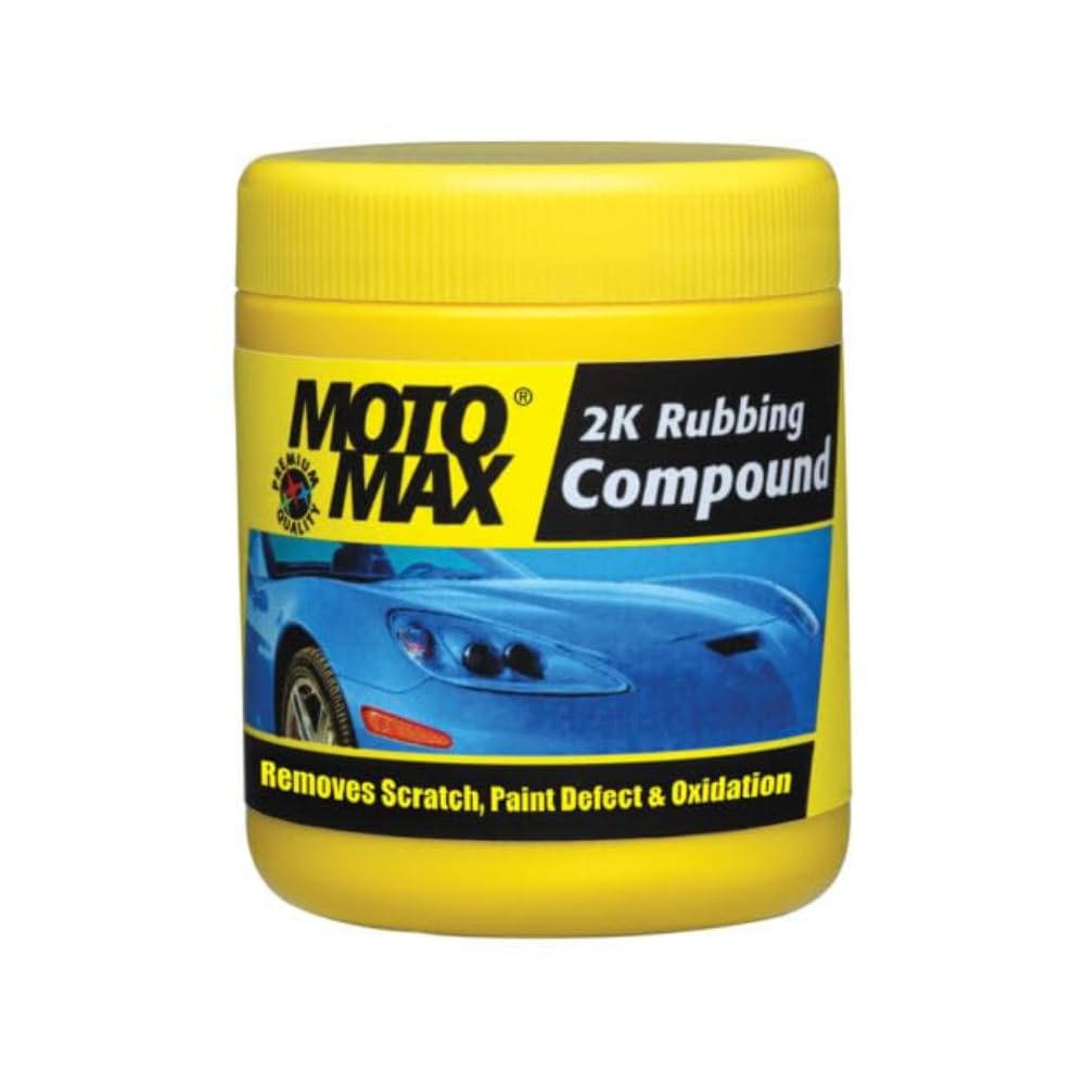 Motomax 2K Rubbing Compound 100g  Removes Minor Scratches, Swirl Marks,Paint defect and Oxidization from metal surfaces on Cars, Bike, Motorbikes