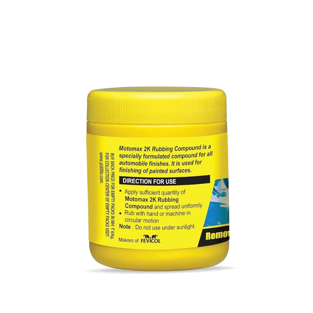Motomax 2K Rubbing Compound 100g  Removes Minor Scratches, Swirl Marks,Paint defect and Oxidization from metal surfaces on Cars, Bike, Motorbikes