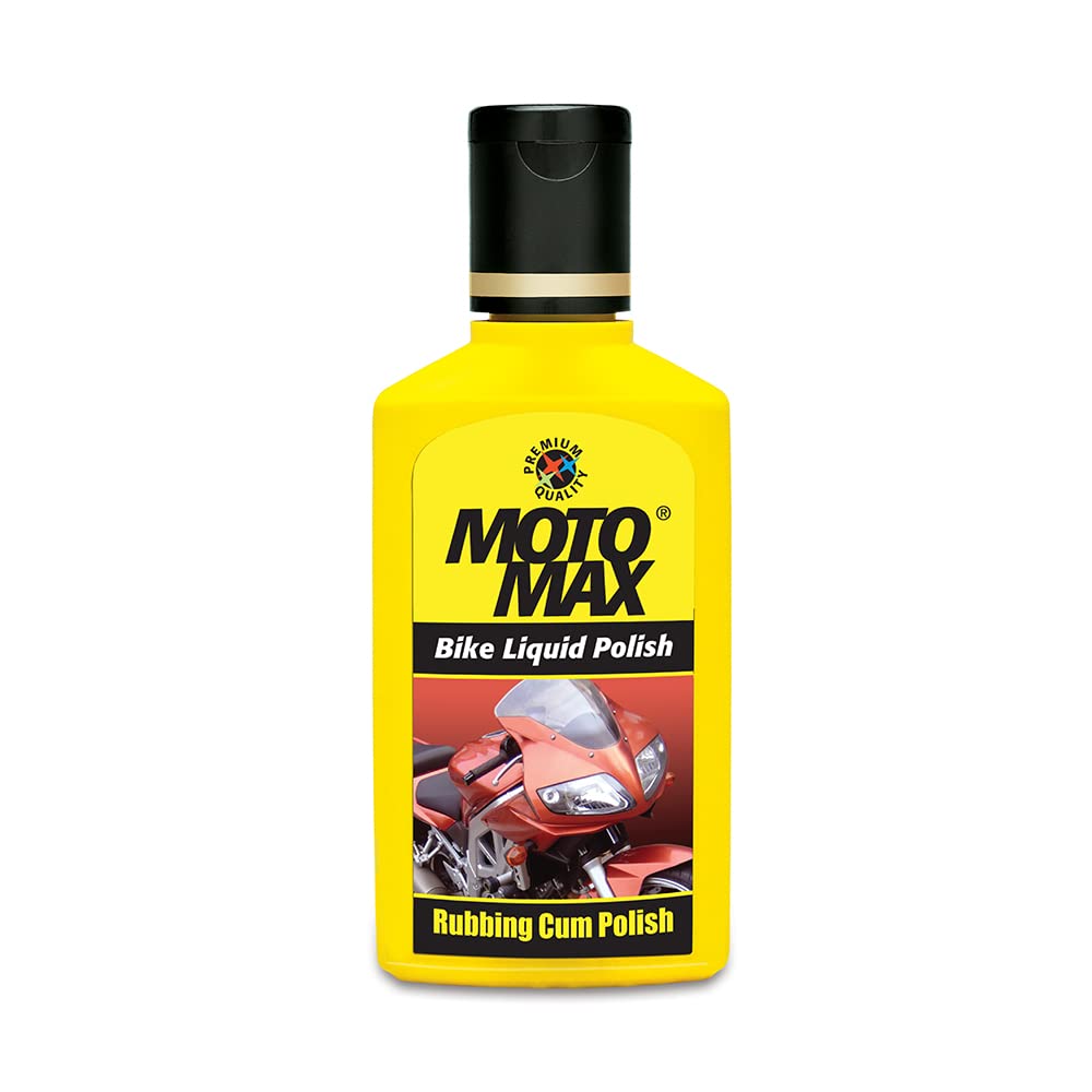Motomax Bike Liquid Polish 50 ml Removes tough stains, High Gloss & Shine on painted metal and plastic surfaces