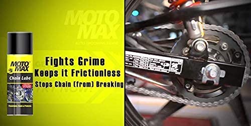 Motomax Chain Lube Spray to prevent breakage in Bikes and Cars Chain Lube Aerosol Spray Lubrication & Corrosion protection Chain Oil (200 ml)