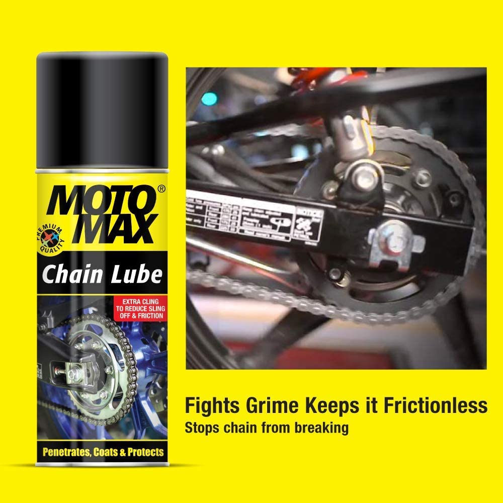 Motomax Chain Lube Spray to prevent breakage in Bikes and Cars Chain Lube Aerosol Spray Lubrication & Corrosion protection Chain Oil  (100 ml)