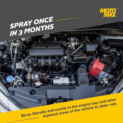 Motomax Rat Repellent Spray 100 ml Protection for Engine parts & wires, Wheel Arch