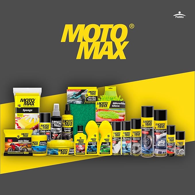 Motomax Bike Liquid Polish 100 ml |Removes tough stains, High Gloss & Shine on painted metal and plastic surfaces | Comes with a sponge for easy application on bike, motorbikes motorcycle