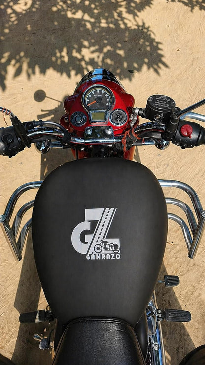 Motorcycle Fuel Tank Cover - Premium Elastic Dustproof & Scratch-Resistant Protector for New Classic, Bullet, Meteor, Goan Classic, Old Classic, Bullet 350 All Models, Black