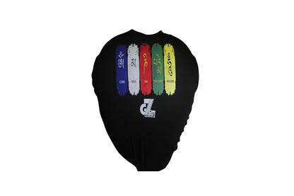 Motorcycle Fuel Tank Cover - Tibetan Prayer Flag, Spiritual Design & Scratch-Resistant Protector for Old/New Classic, Bullet, Meteor, Goan Classic 350 All Models, Black