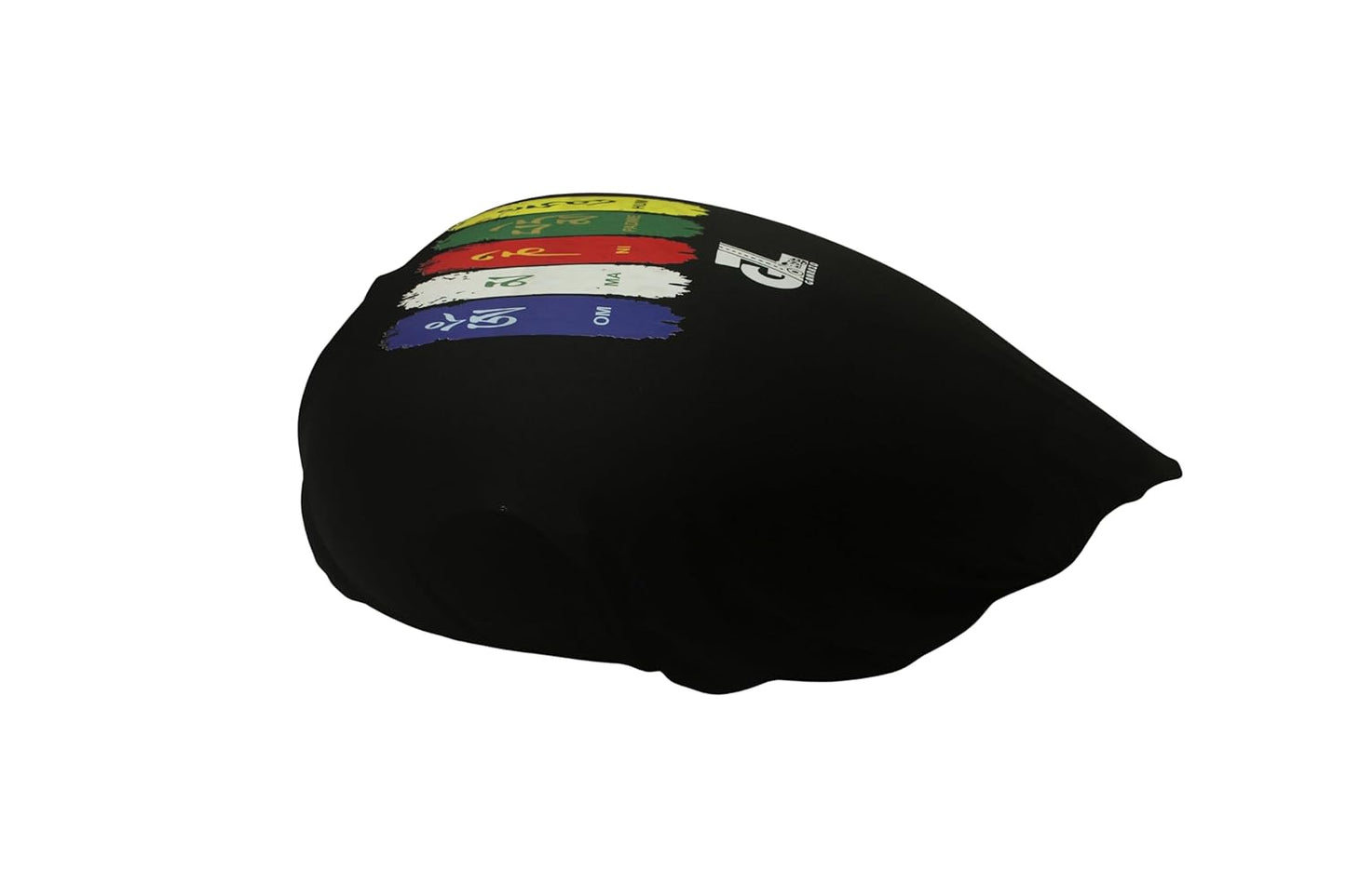 Motorcycle Fuel Tank Cover - Tibetan Prayer Flag, Spiritual Design & Scratch-Resistant Protector for Old/New Classic, Bullet, Meteor, Goan Classic 350 All Models, Black
