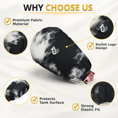 Motorcycle Fuel Tank Cover Dual Shade - Premium Elastic Dustproof & Scratch-Resistant Protector for Triumph Speed 400/400 T4, Scrambler 400 X/XC, Tracker & Thruxton 400 All Models, Green
