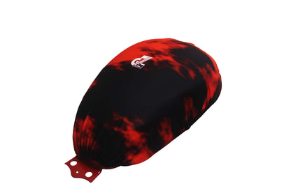 Motorcycle Fuel Tank Cover Dual Shade - Premium Elastic Dustproof & Scratch-Resistant Protector for Triumph Speed 400/400 T4, Scrambler 400 X/XC, Tracker & Thruxton 400 All Models, Red