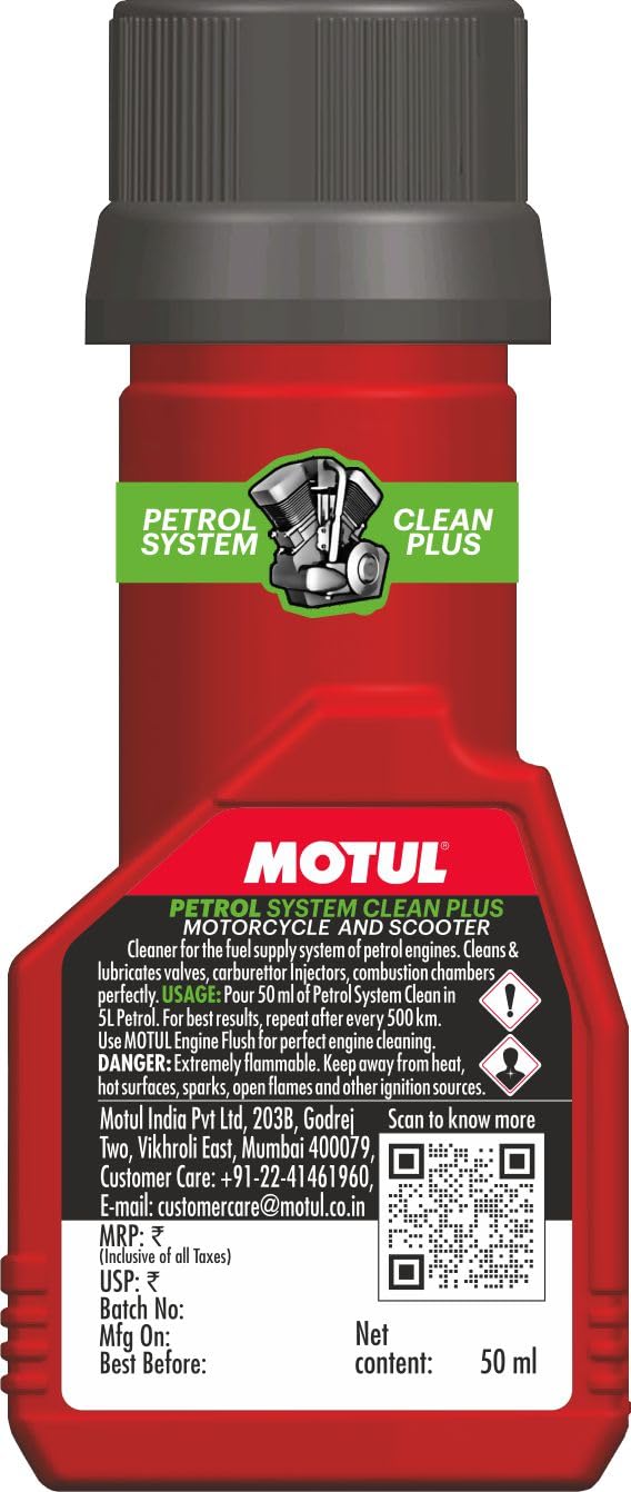 Motul Petrol System Clean Plus 50 ml for Bikes & Scooters