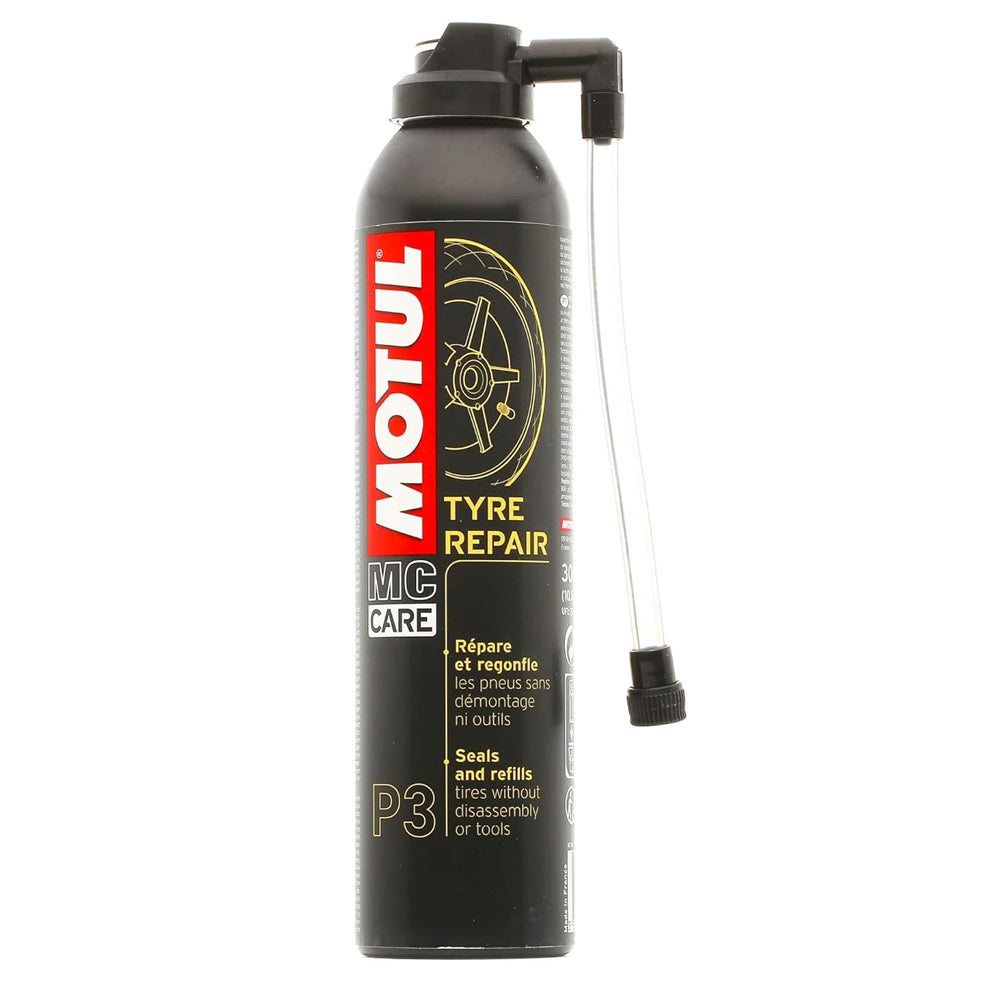 Motul Tyre Repair Foam Quick Seal & Inflate Solution Fast Emergency Fix No Tyre Removal Needed