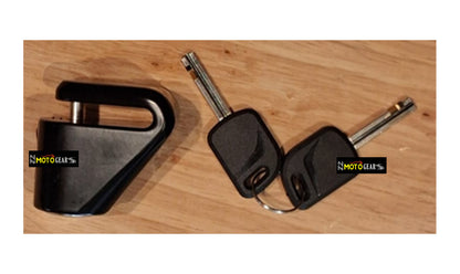 Disc Lock Stainless Steel Heavy Duty Painted Finish Disc Brake Anti Theft 6mm Pin Wheel Locking Security Lock Black for Bike and Motorcycle