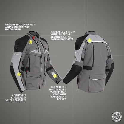ROYAL ENFIELD NIRVIK V2 RIDING JACKET CHARCOAL