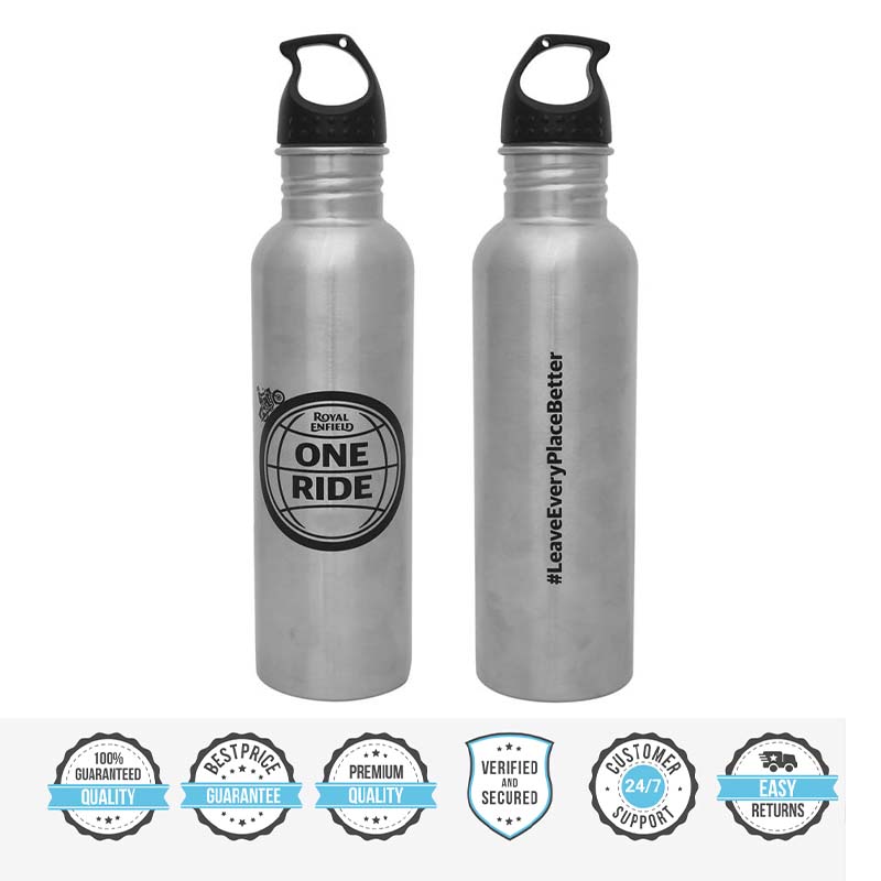 ROYAL ENFIELD ONE RIDE SIPPER BOTTLE STAINLESS 750ml BRUSHED GREY
