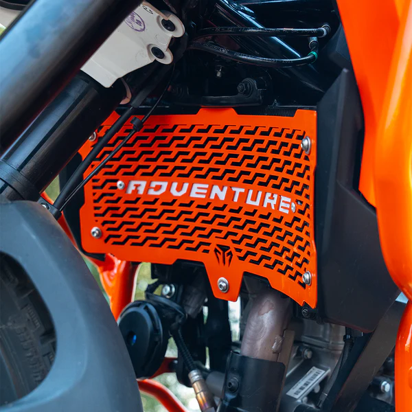 MOTO TORQUE ORANGE RADIATOR GUARD (MS) FOR KTM 390/250 Adventure/Adventure X