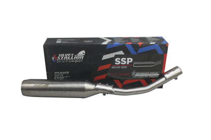 Silver Stallion Performance Outlander Silencer Exhaust Silver For Royal Enfield Bear 650