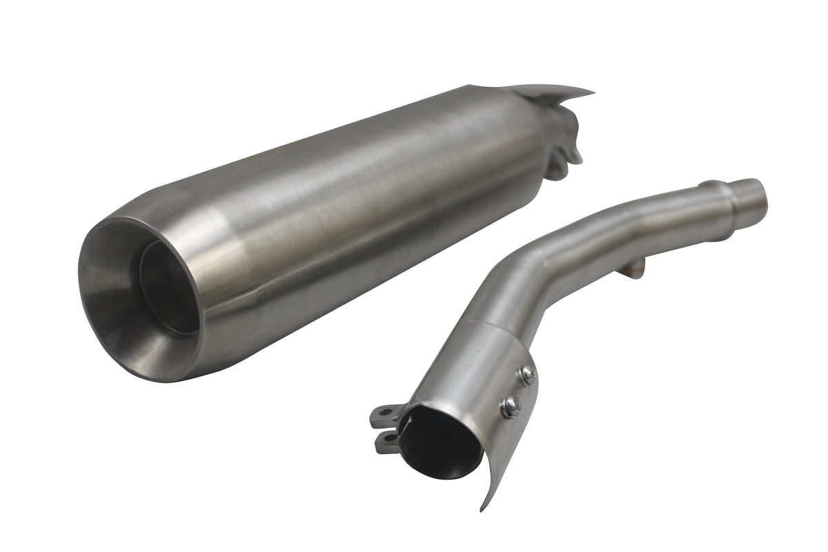 Silver Stallion Performance Outlander Silencer Exhaust Silver For Royal Enfield Bear 650