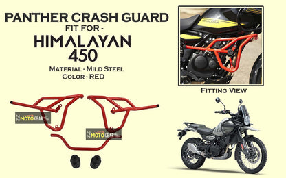 MOTO TORQUE PANTHER CRASH GUARD RED FOR NEW HIMALAYAN 450